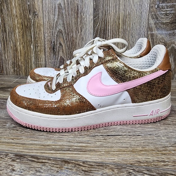 Women's Vintage 2006 Nike Air Force 1 Low Premium Snakeskin 309439-262 sz 10 - Picture 2 of 9